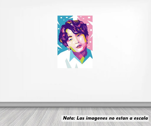 Vinil Sticker Pared 120cm Bts Jungkook Vector Popart 06a