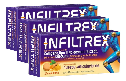 Infiltrex 30 Comprimidos Huesos Y Articulaciones X 3 Und.