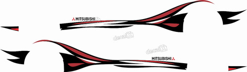 Adesivo Faixa Lateral Mitsubishi Lancer Lc014