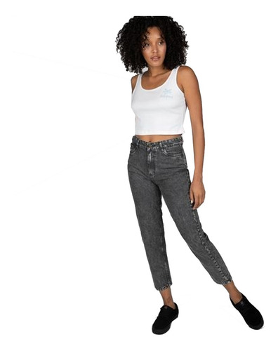 Jean Billabong Mom Old School Black Jbdenmbkj Mujer