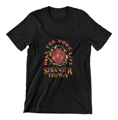 Polera Unisex  Stranger Things Hellfire Club Dado Algodon