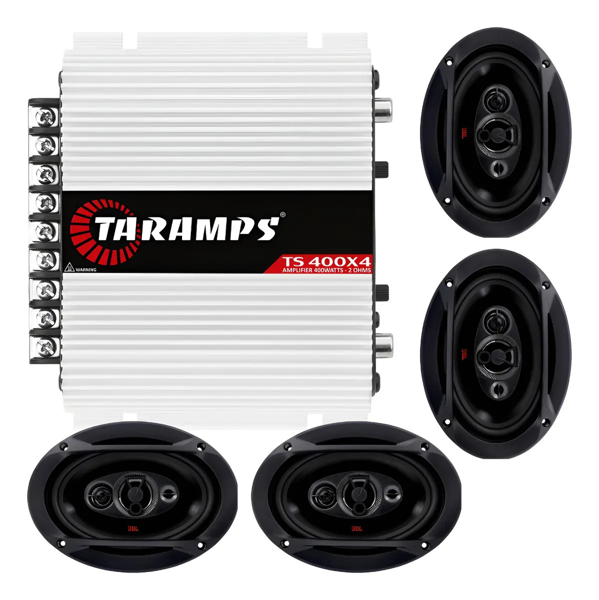 Modulo Taramps Ts400 400w 4 Canais 2 Ohm + 4 Falante 6x9 Jbl