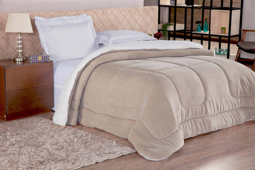 Coberdrom Queen Sherpa Quente Tecido Macio Inverno
