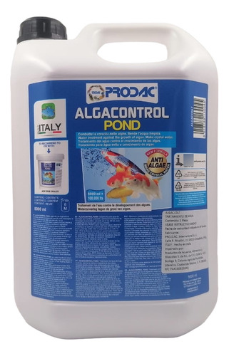 Prodac Antia Algas Algacontrol Pond 5l Estanque Acuario