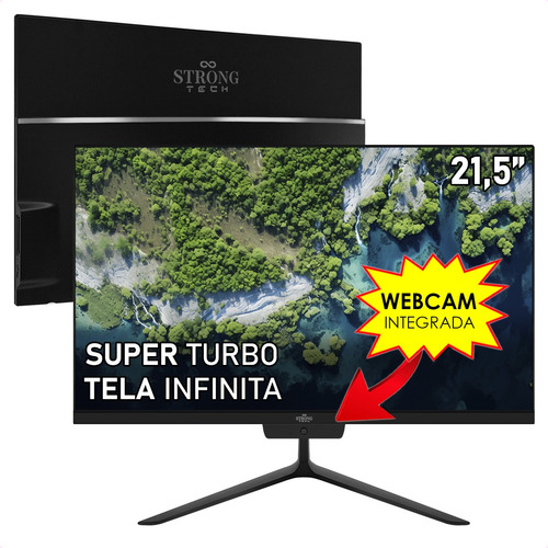 Computador All In One Strong Tech I5 8gb Tela 21,5 Preto