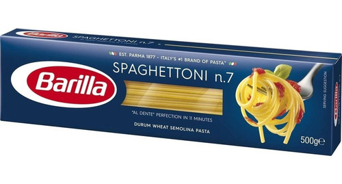 Imagen 2 de 2 de Fideos Italianos Pasta Barilla Spaghettoni 500g Env Gra Caba