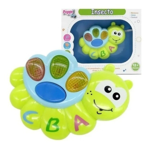 Imagen 2 de 5 de Insecto Gusano Musical Con Luces Y Sonidos Poppi Baby 6744