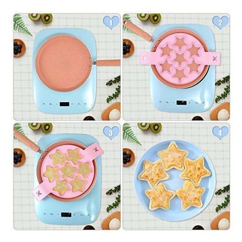 Molde De Silicona Para Panqueques Y Huevos Fritos - 3 Pack