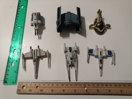 X Wing U Wing Tie Fighter Vader Slave 1 Starships Loose (Usado)