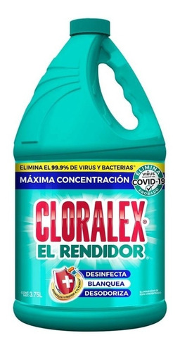 Blanqueador Desinfectante Cloralex El Rendidor 3.75l