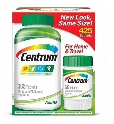 Centrum Multivitamínico 425 Tablets Original Nova Embalagem
