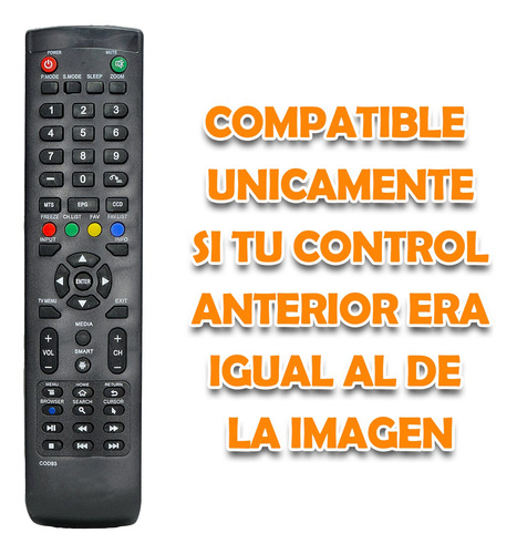 Control Para Cobia Smart Tv Android Media Cledtv5514sm