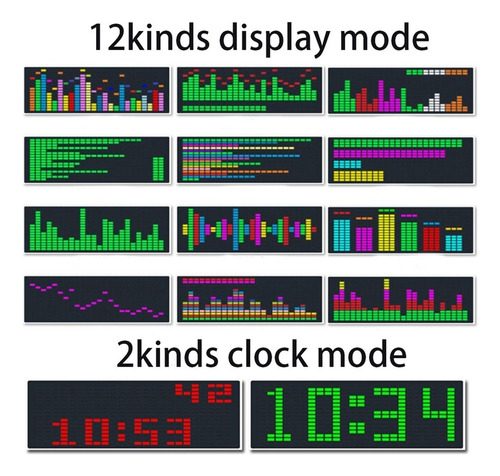 2024 Sensor De Voz Con Luces De Ritmo De Espectro Musical