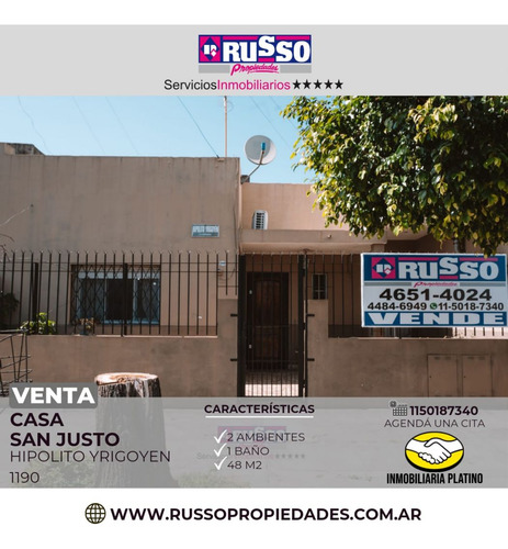 Venta Casa 2 Ambientes San Justo