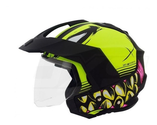 Casco Moto Shaft 227 Trial Abierto Con Visera Urbano 