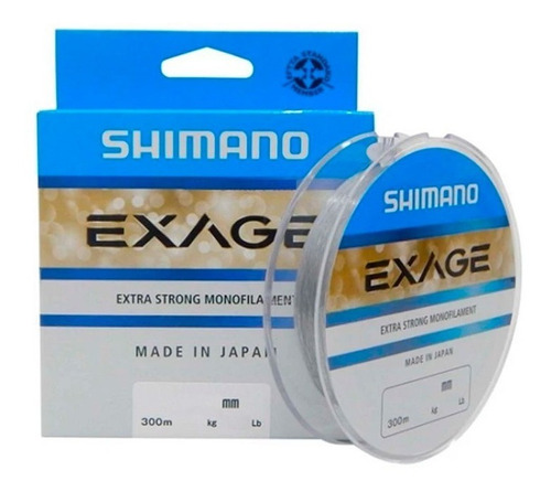 Linha Nylon Shimano Exage 0.225 Mm X 300 M (4.40 Kg) Cor Cinza