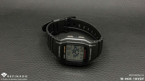 Relógio Casio W-96h-1bvdf Padrão Masc Preto - Refinado