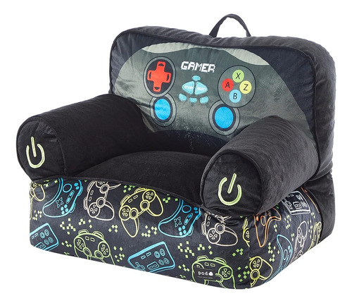 Heritage Kids Figural Gamer Mink Bean Bag Sofá Silla Para Ni