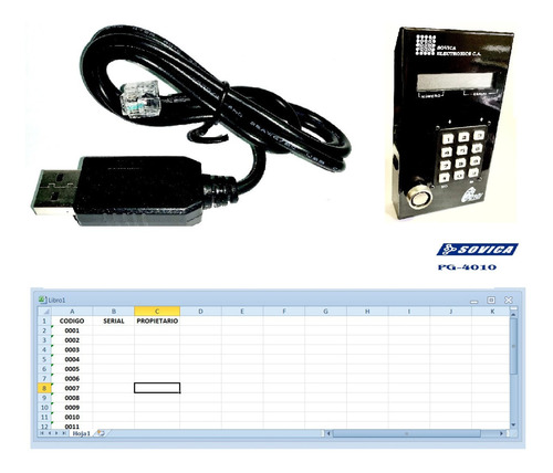 Cable Interface Sovica Para Conectar Programador Pg4010 A Pc