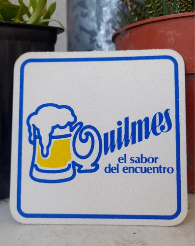 Antiguo Posasvasos Cerveza Quilmes El Sabor Del Encuentro 