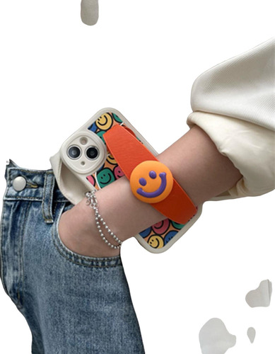 Imagen 4 de 4 de Funda Feliz Para iPhone + Mica Protector Practico Mujer Case