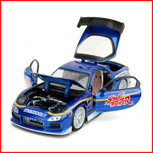 Jada Street Fighter Chun-li - 1993 Mazda Rx-7 1:24