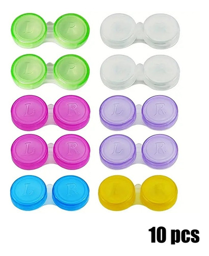 10 Estuches Para Lentes De Contacto Pack De Varios Colores