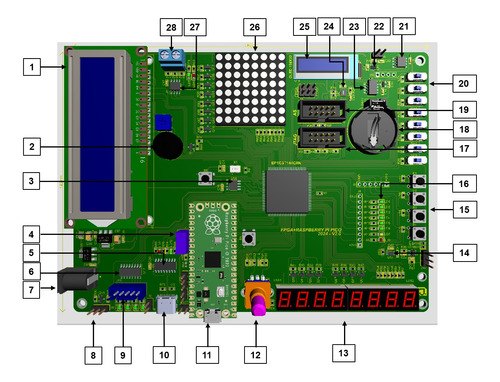 Placa De Desarrollo Fpga+raspberry Pi Pico