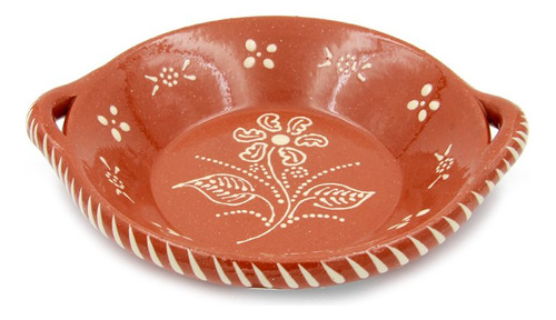 Plato Tradicional Portugue Asa Arcilla Terracota Ceramica 8