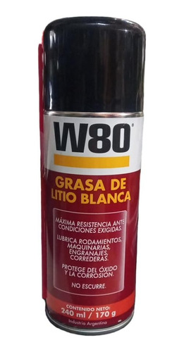 W80 Grasa Litio Blanca Aerosol Lubric 240ml Jasper Caballito