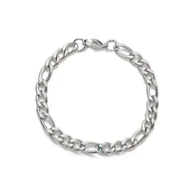 Comprar Pulseras A Elección Cubano Espiga Plana De Acero Quirúrgico