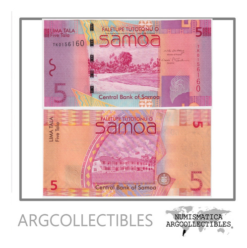 Samoa Billete 5 Tala Unc 2008 Pick 38