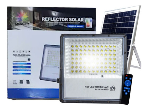 Reflector Solar 200w/2000w Uso Exterior Control Remoto Ip66 Color de la carcasa Gris Color de la luz Blanco frío
