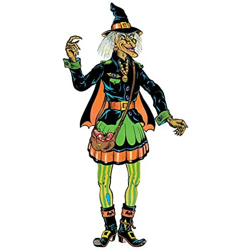 Bruja Articulada Vintage De Halloween, 57 , Multicolor