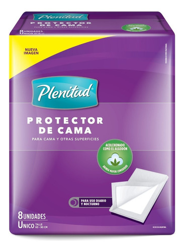 Protector Cama Plenitud  Talla Unica Pack De 10 Pqt X 8 Un