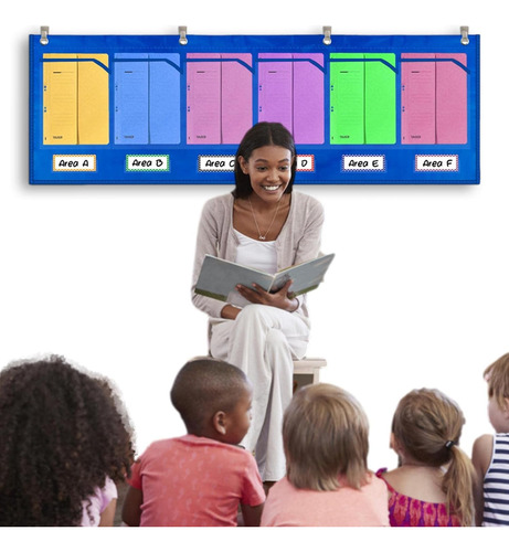 Classroom Wall File Organizer - Horizontal Storage Pocket