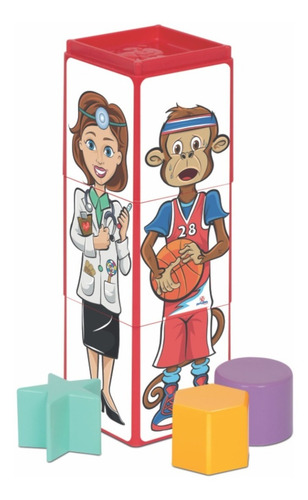 Cubo 4 En 1 Didactico Expresiones Kidsland Color Multicolor