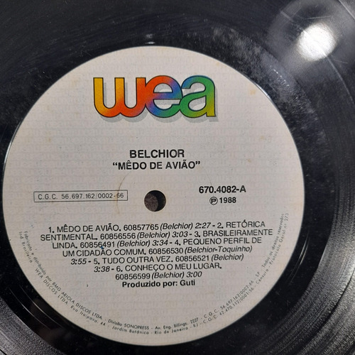 Imagem 6 de 7 de Vinil Lp Belchior Medo De Avião Era Uma Vez Um Homem E O Seu