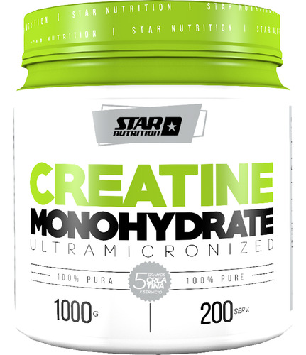 Creatina Star Nutrition 1 Kg Monohidrato Micronizada Sabor Sin sabor