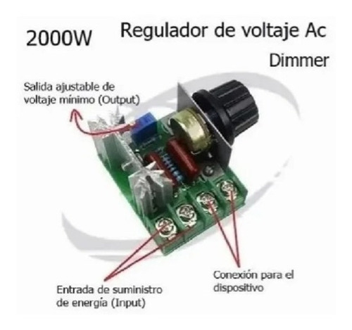 Dimmer Regulador Intesidad De Luz Control De Velocidad