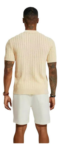 Camisa Casual Para Hombre, Camisa Casual De Punto Fresco De