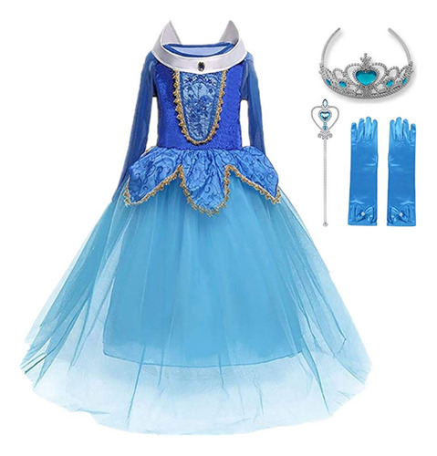 Dh Disfraz De Princesa Para Ninas Con Accesorios De Cosplay,