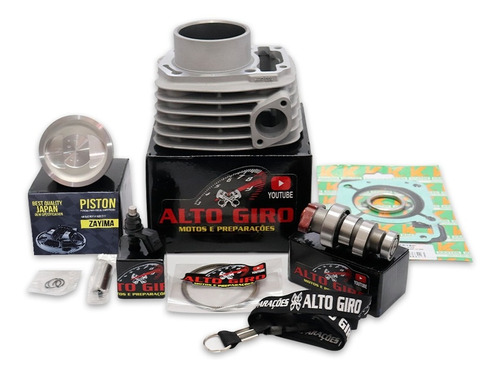 Imagem 1 de 1 de Kit 205cc Piratão Zayima + Comando + Bico Injetor Cg 160