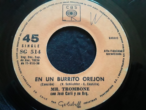 Imagen 2 de 7 de Single Leo Dan / Mr. Trombone - En Un Burrito Orejon
