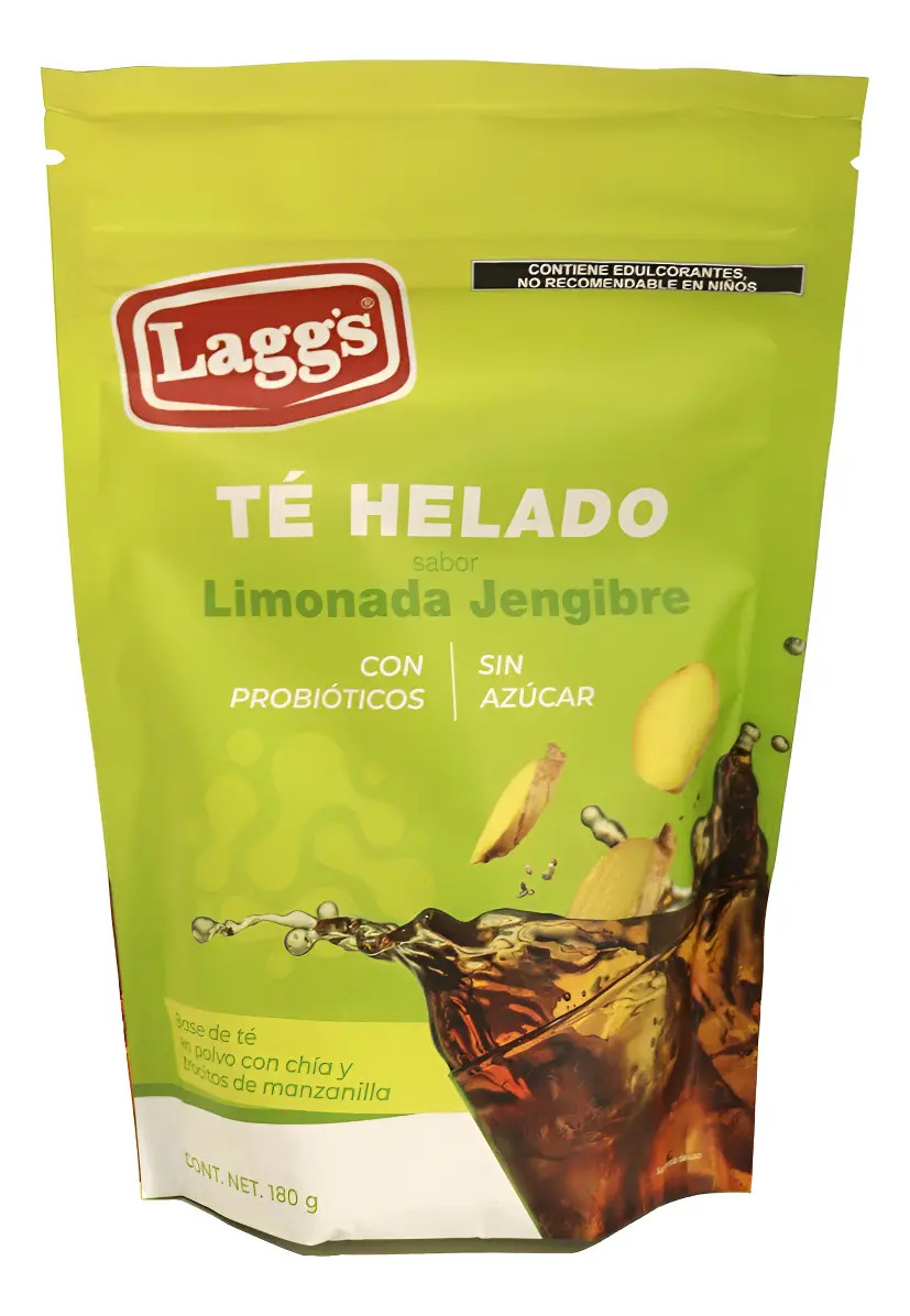 Lagg's Té Helado En Polvo Limonada Jengibre Sin Azúcar 180g