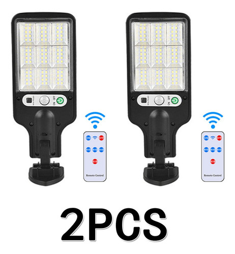 2 X Lámpara Led Solar Luminaria Suburbana Alumbrado Público