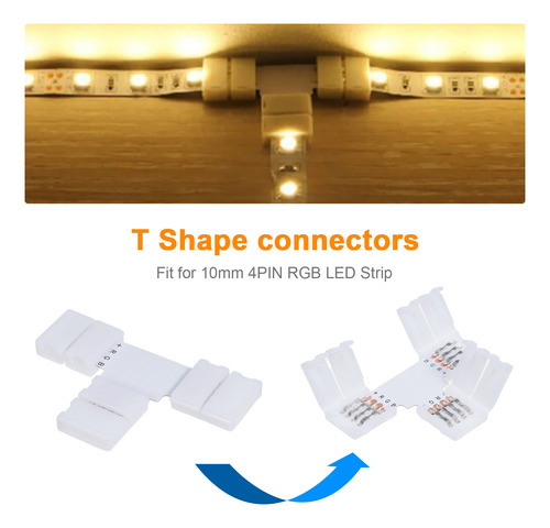 Kit De Conectores De Faixa De Led De 4 Pinos Para Faixa De L
