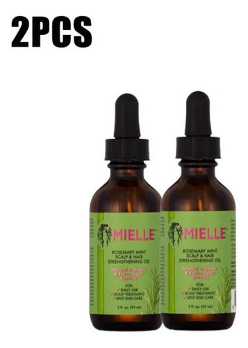 . . Fortalecedor Del Cabello Orgánico Mielle Menta Y Romero