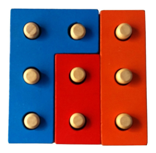 Juego Torre Geometrica Madera Didáctica Ingenio Romopecabeza