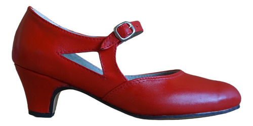 Zapatos Folklore, Español, Tango Y Jazz En Cuero Rojo